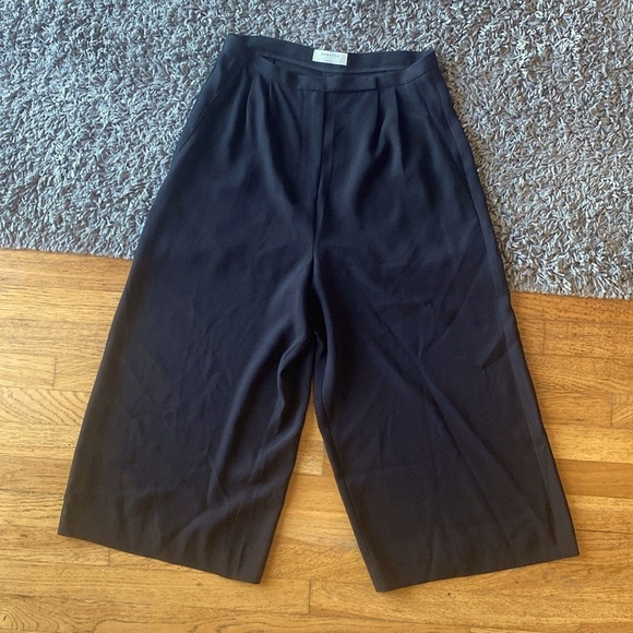 BABATON Black Wide Leg Cropped Pants Size 4 - Picture 1 of 10